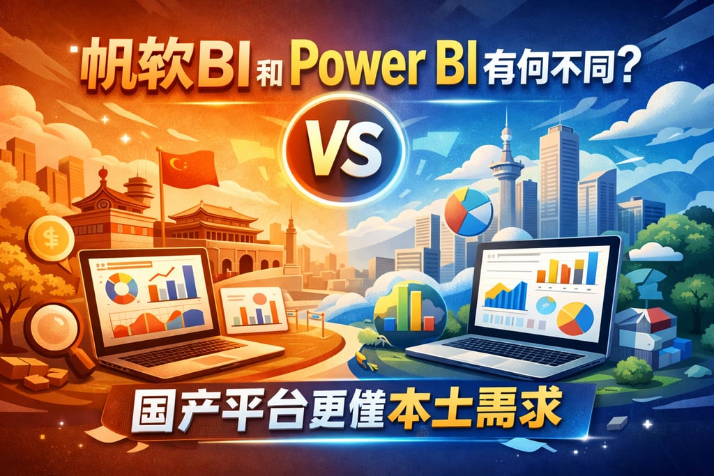 帆软BI和Power BI有何不同？国产平台更懂本土需求